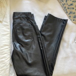 Abercrombie Straight Leg High Rise Leather Pants *curve love*